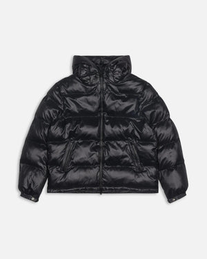 Patta Quilted Script Logo Puffer Jacket (Black)