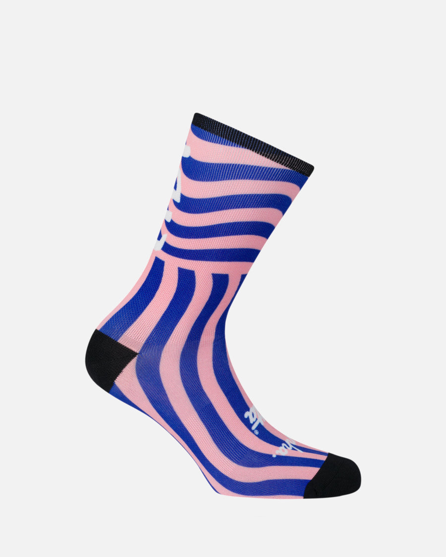 Patta x Rapha Graphic Socks (Flamingo Pink/Royal Blue/Black)