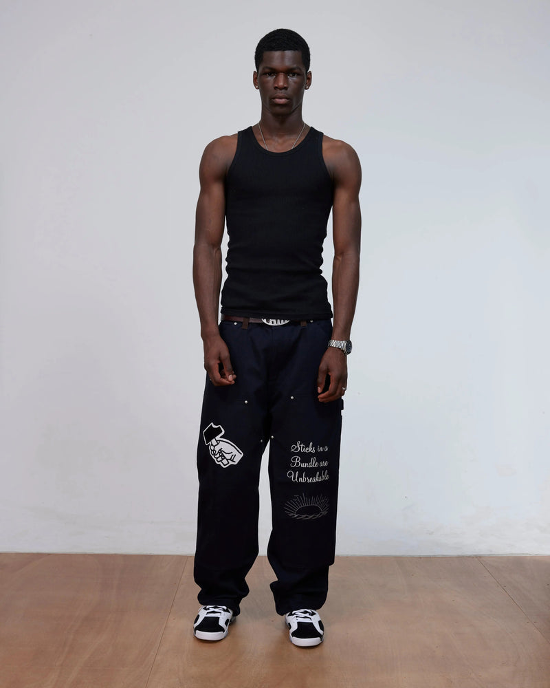 Patta x Carhartt OG Double Knee Pant (Dark Navy) Patta x Carhartt
