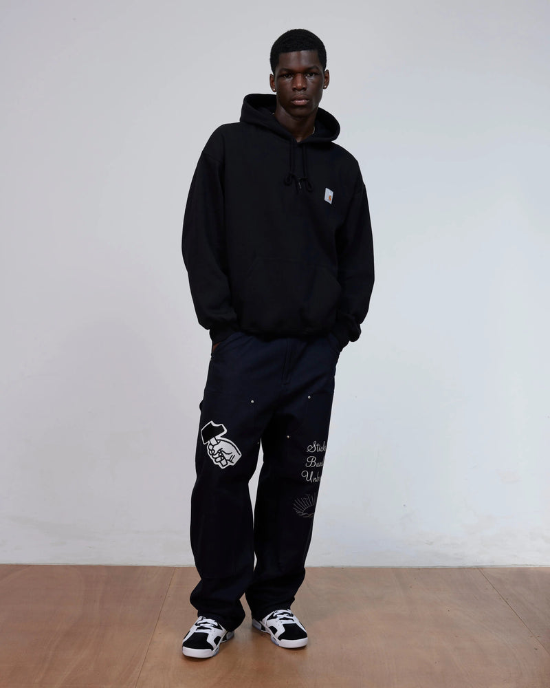 Patta x Carhartt Hooded Sweatshirt (Black) Patta x Carhartt