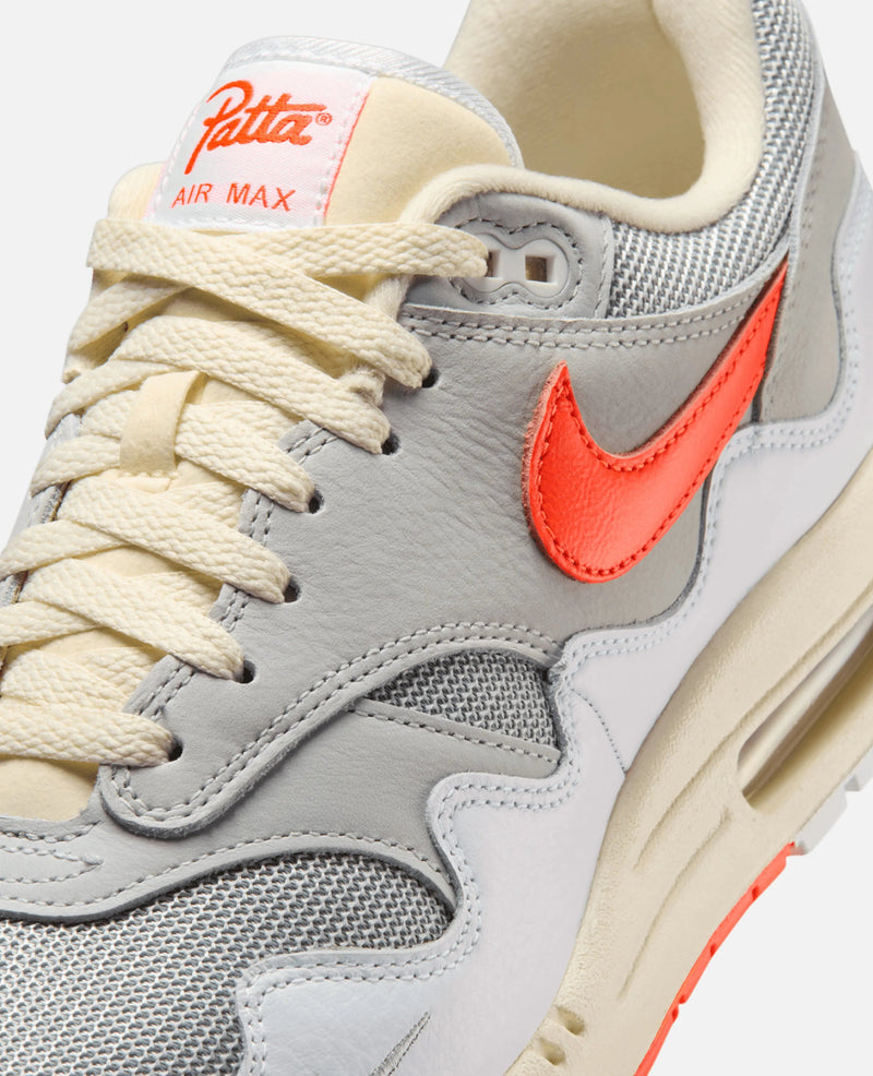 Patta X Nike Air Max 1 / P 'White/Hyper Crimson'