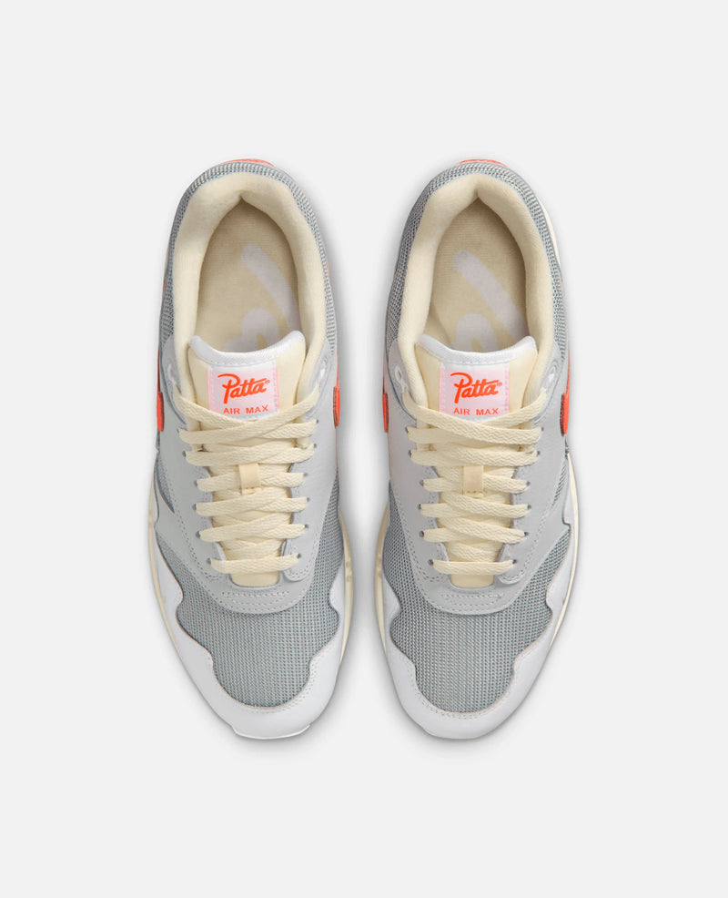 Patta X Nike Air Max 1 / P 'White/Hyper Crimson'
