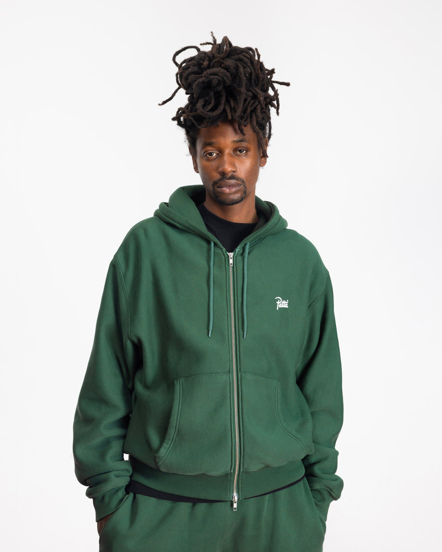 Patta Classic Zip Up Hooded Sweater (Bistro Green)