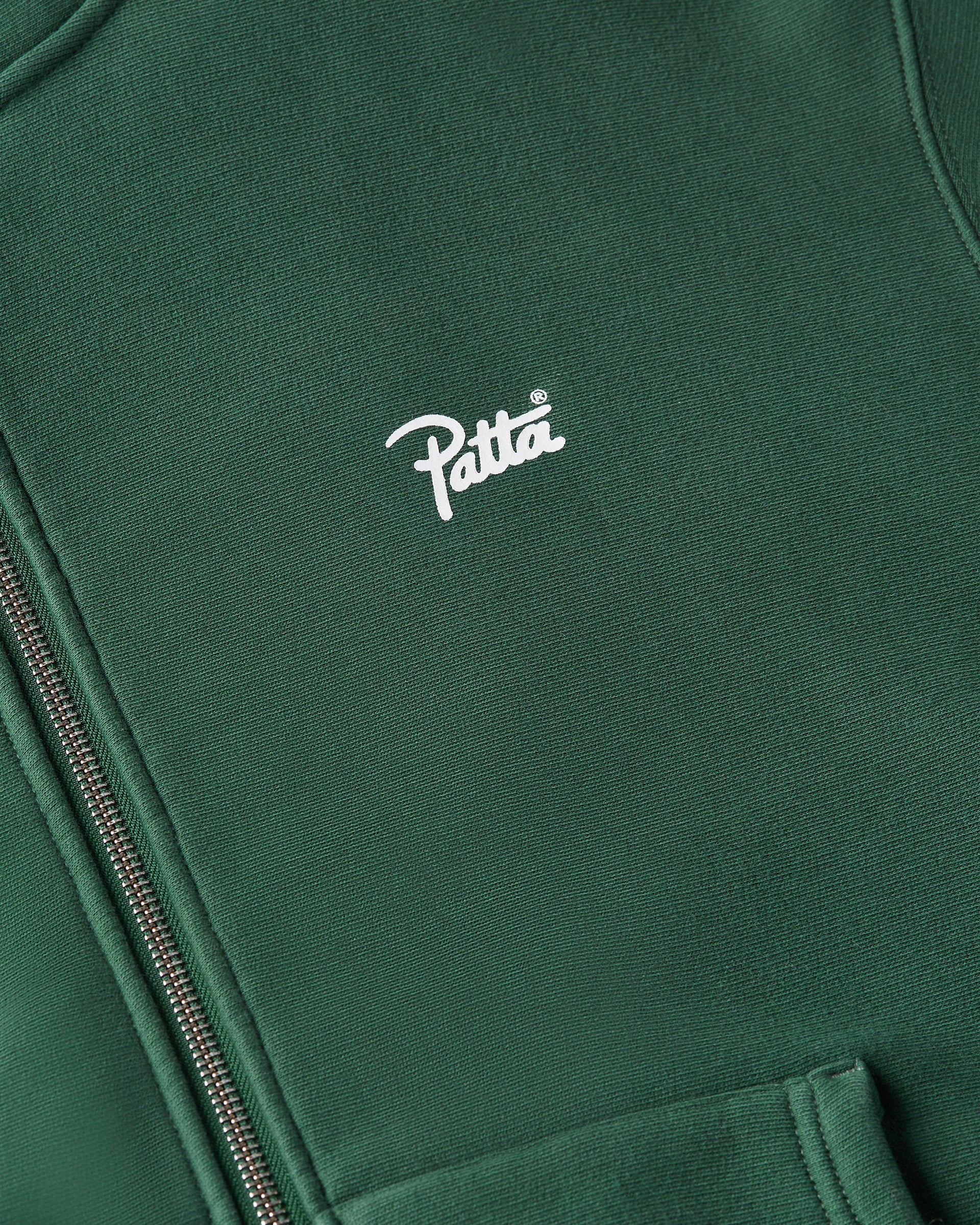 Patta Classic Zip Up Hooded Sweater (Bistro Green)