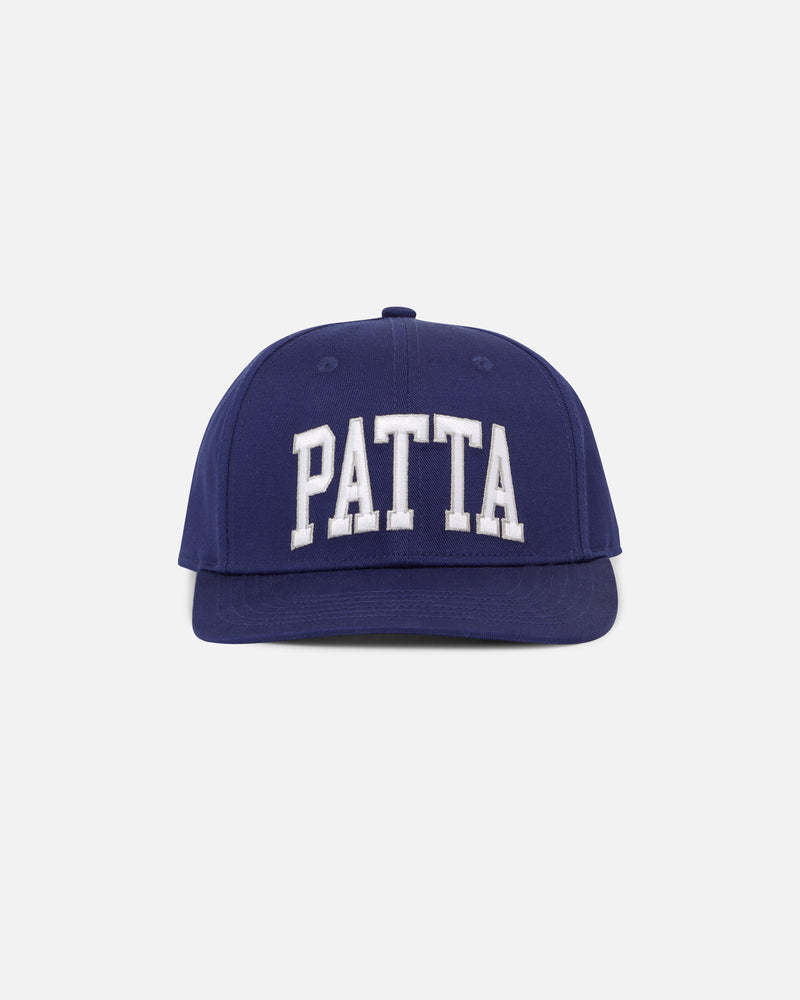 Patta Arc logo Snapback Cap (Black/Estate Blue (Estate Blue)