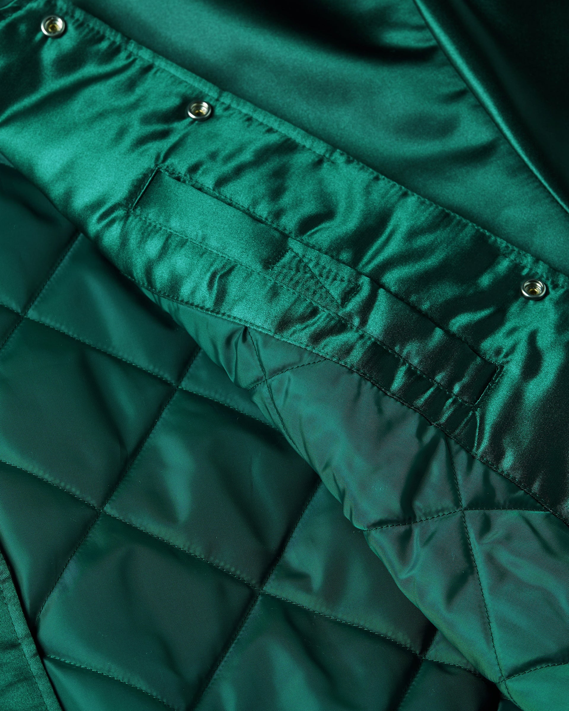 Patta Script Logo Satin Varsity Jacket (Bistro Green)