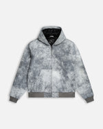 Patta Leather Hooded Bomber Jacket (Moonless Night)