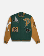 Patta Lucky 13 Varsity Knitted Cardigan (Pine Grove)