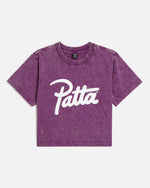 Patta Femme Acid Wash Baby T-Shirt (Dark Purple )