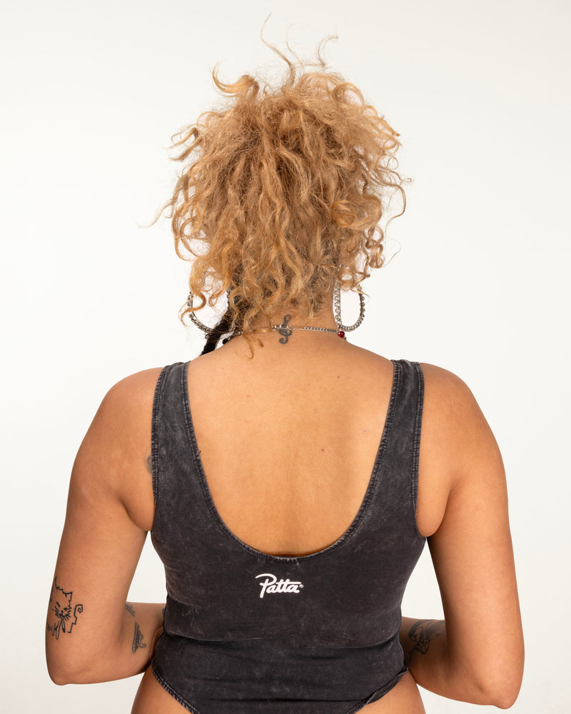 Patta Femme Acid Wash Bodysuit (Black)
