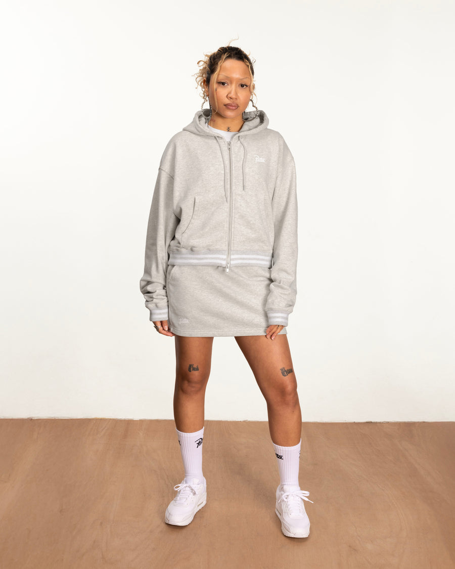 Patta Femme Lounge Zip-Up Hooded Sweater (Light Melange Grey)