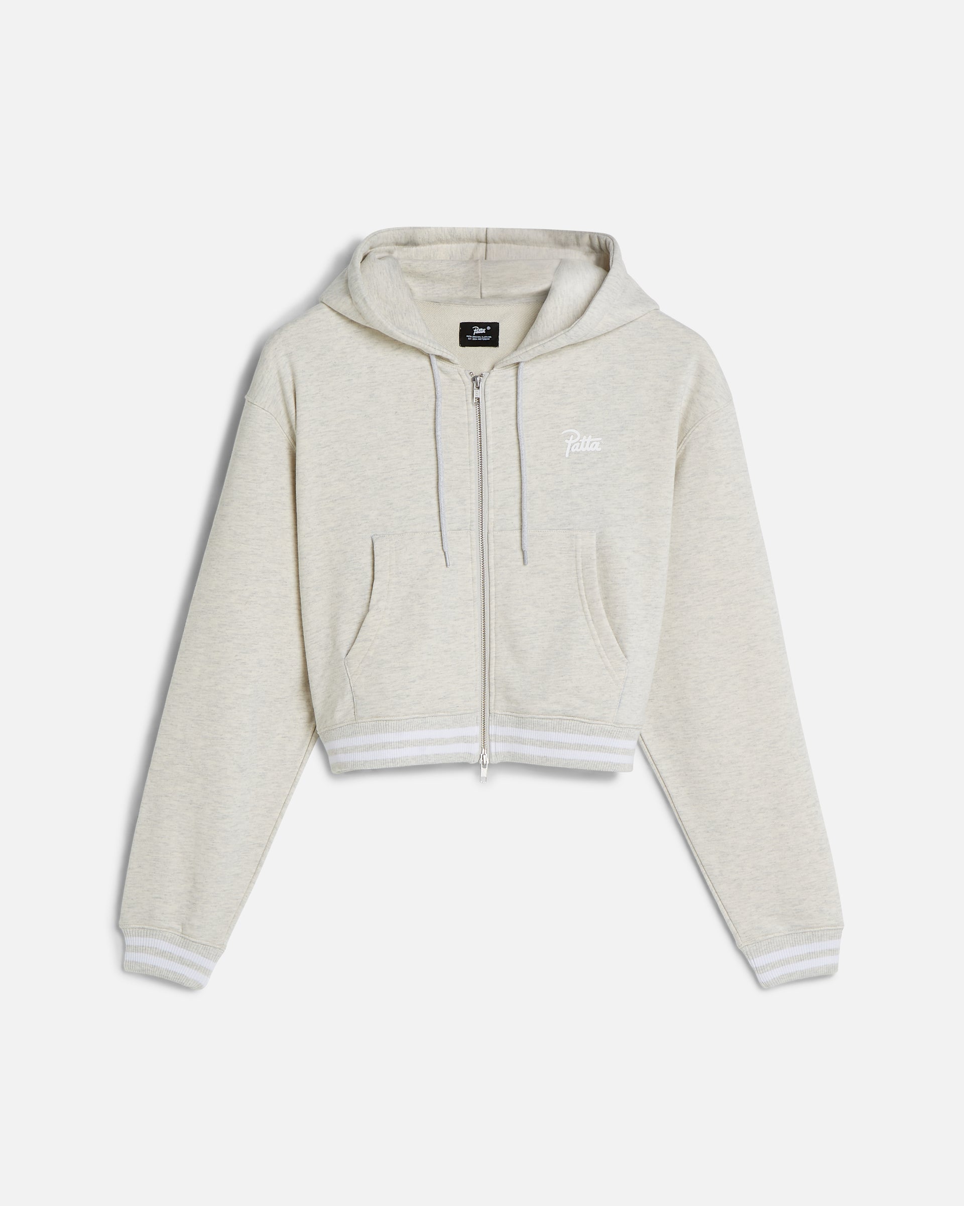 Patta Femme Lounge Zip-Up Hooded Sweater (Light Melange Grey)