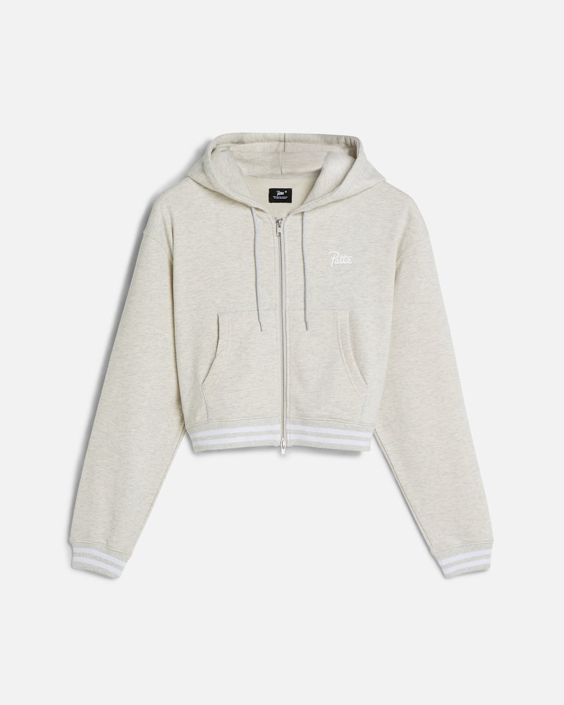 Patta Femme Lounge Zip-Up Hooded Sweater (Light Melange Grey)