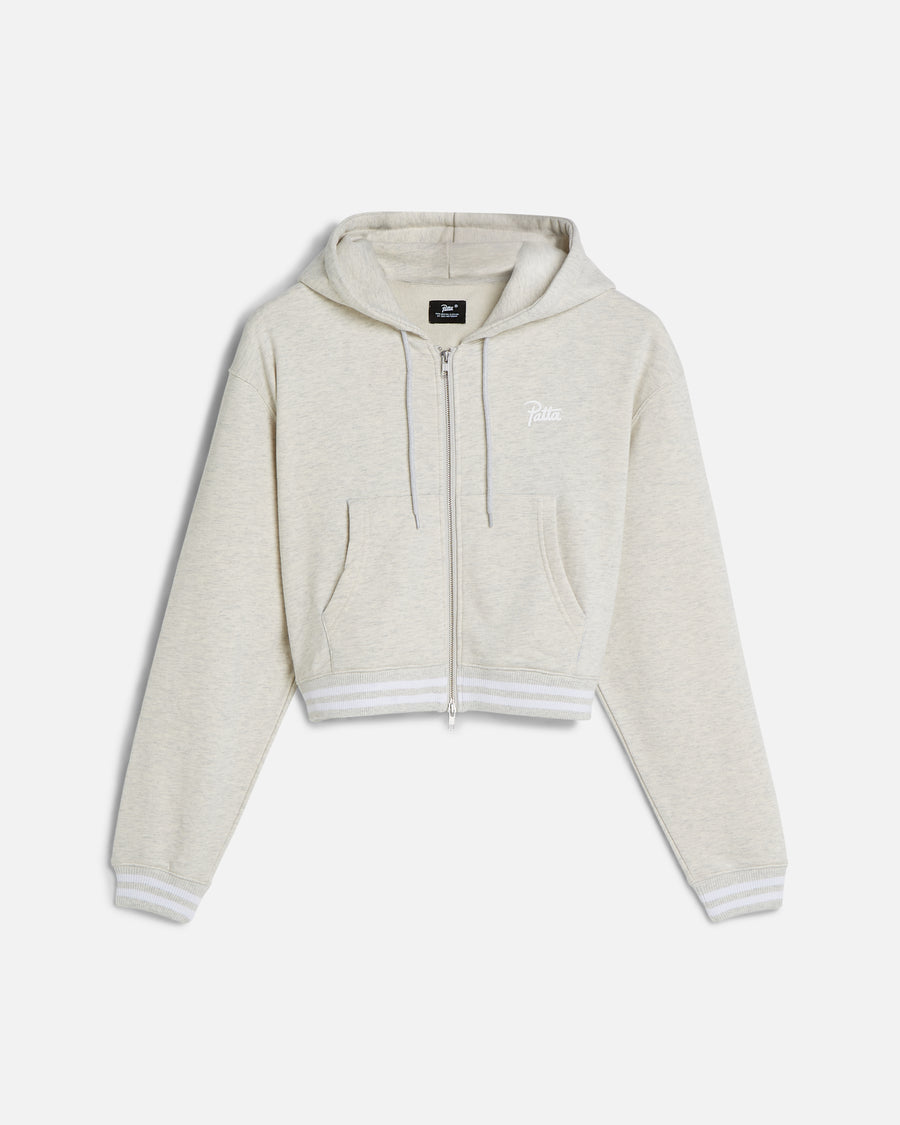Patta Femme Lounge Zip-Up Hooded Sweater (Light Melange Grey)