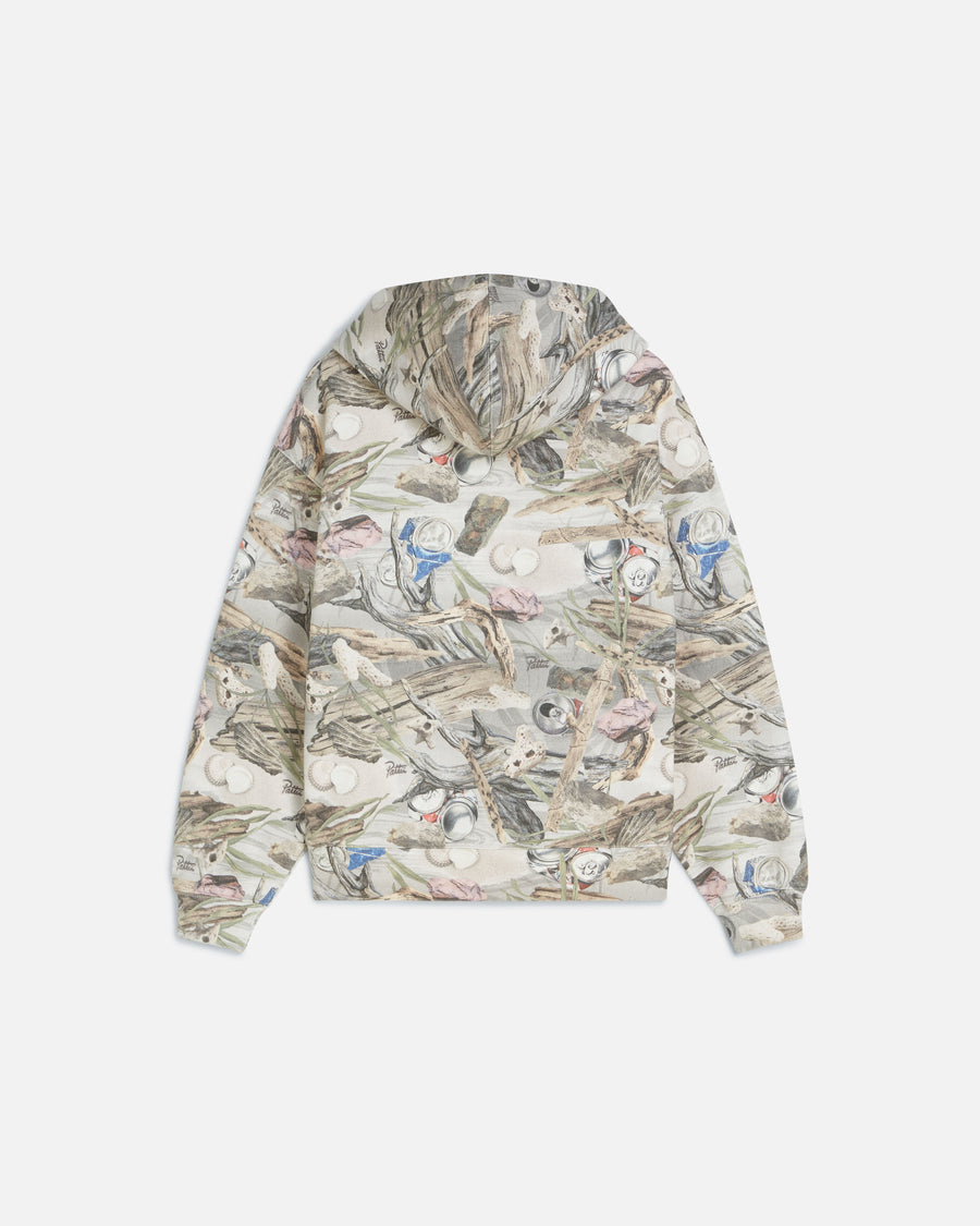 Patta Beach Print Boxy Hooded Sweater (Multi)