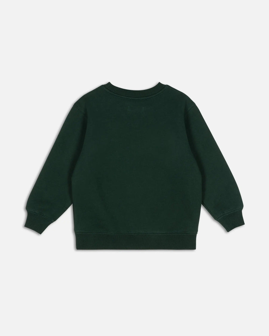 Patta Kids Arc Logo Crewneck Sweater (Pine Grove/Navy)