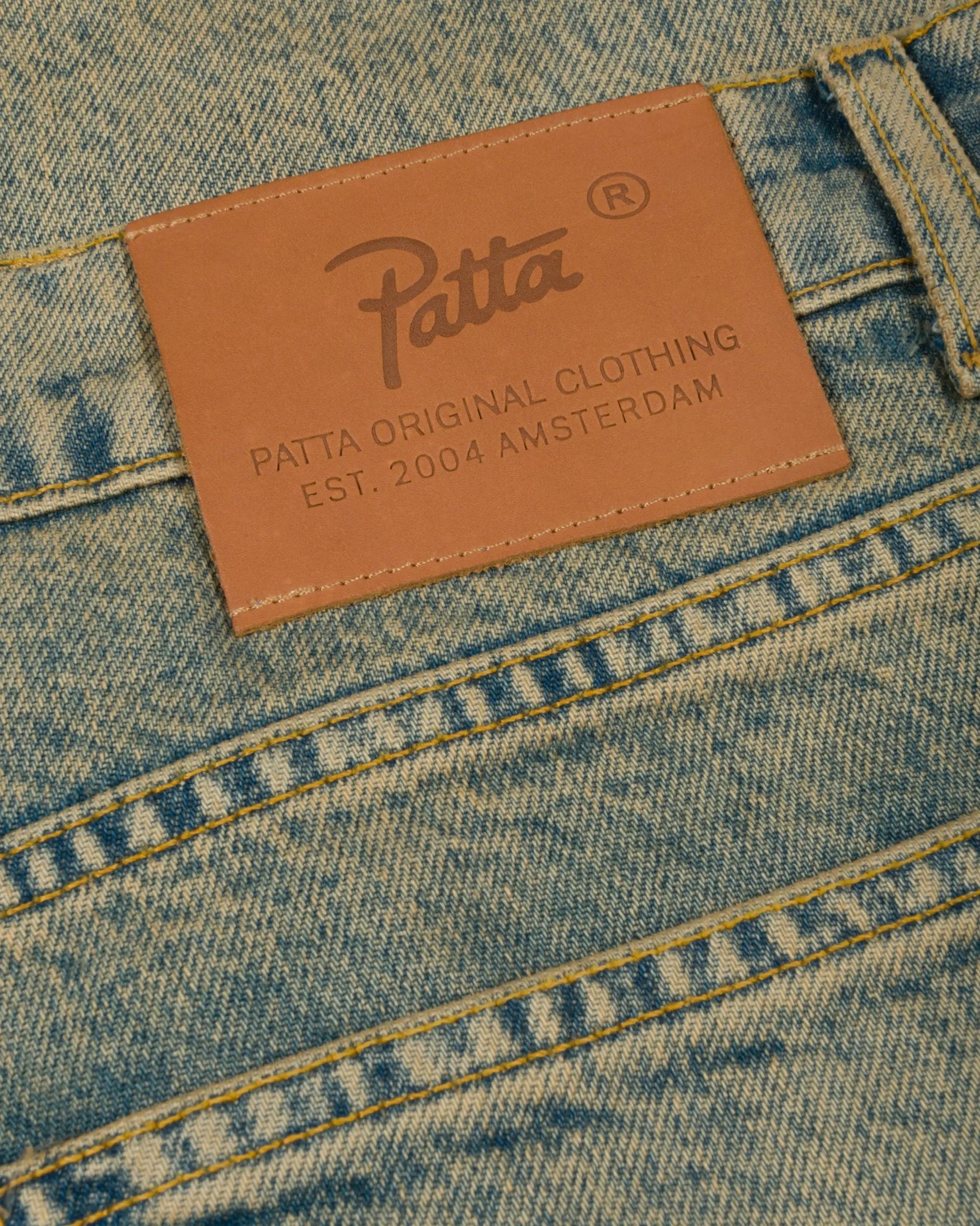 Patta Dirty Whiskers Denim Pants (Sandwashed Light Blue Denim)