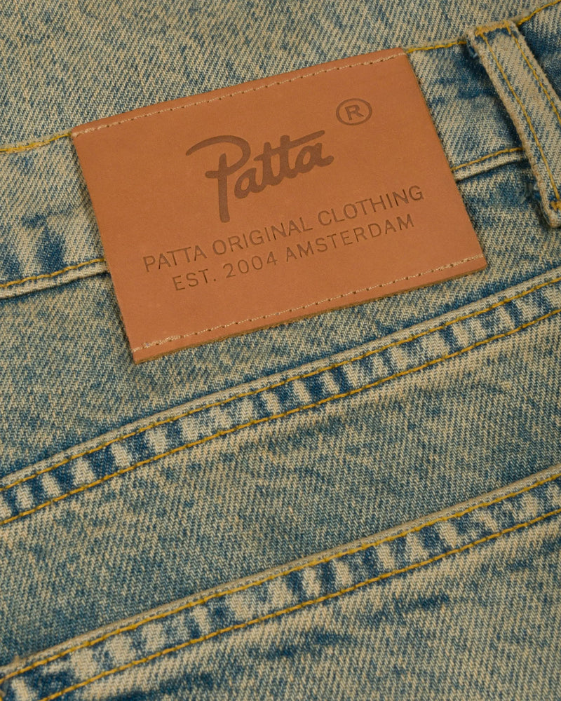 Patta Dirty Whiskers Denim Pants (Sandwashed Light Blue Denim)