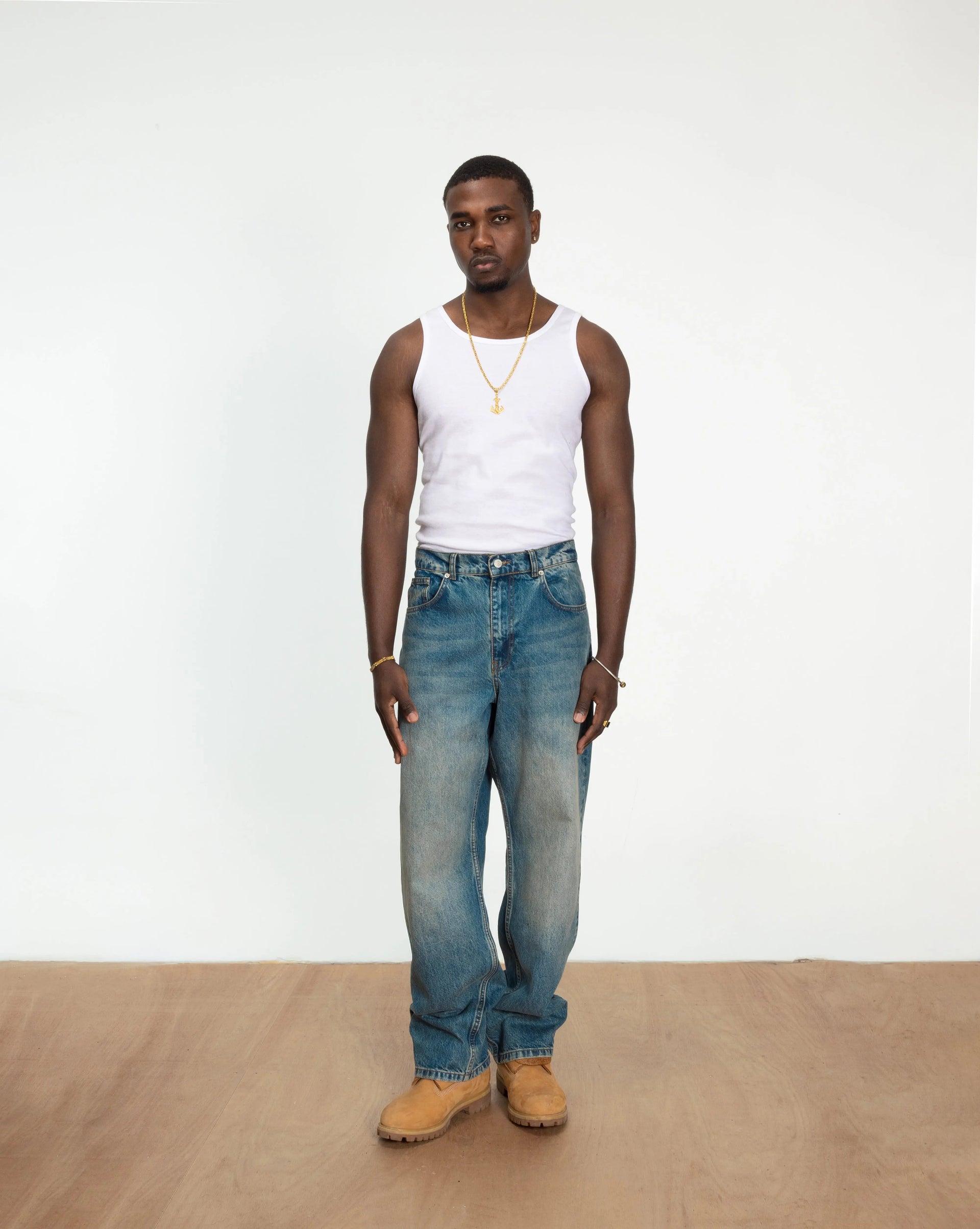 Patta Dirty Whiskers Denim Pants (Sandwashed Light Blue Denim)