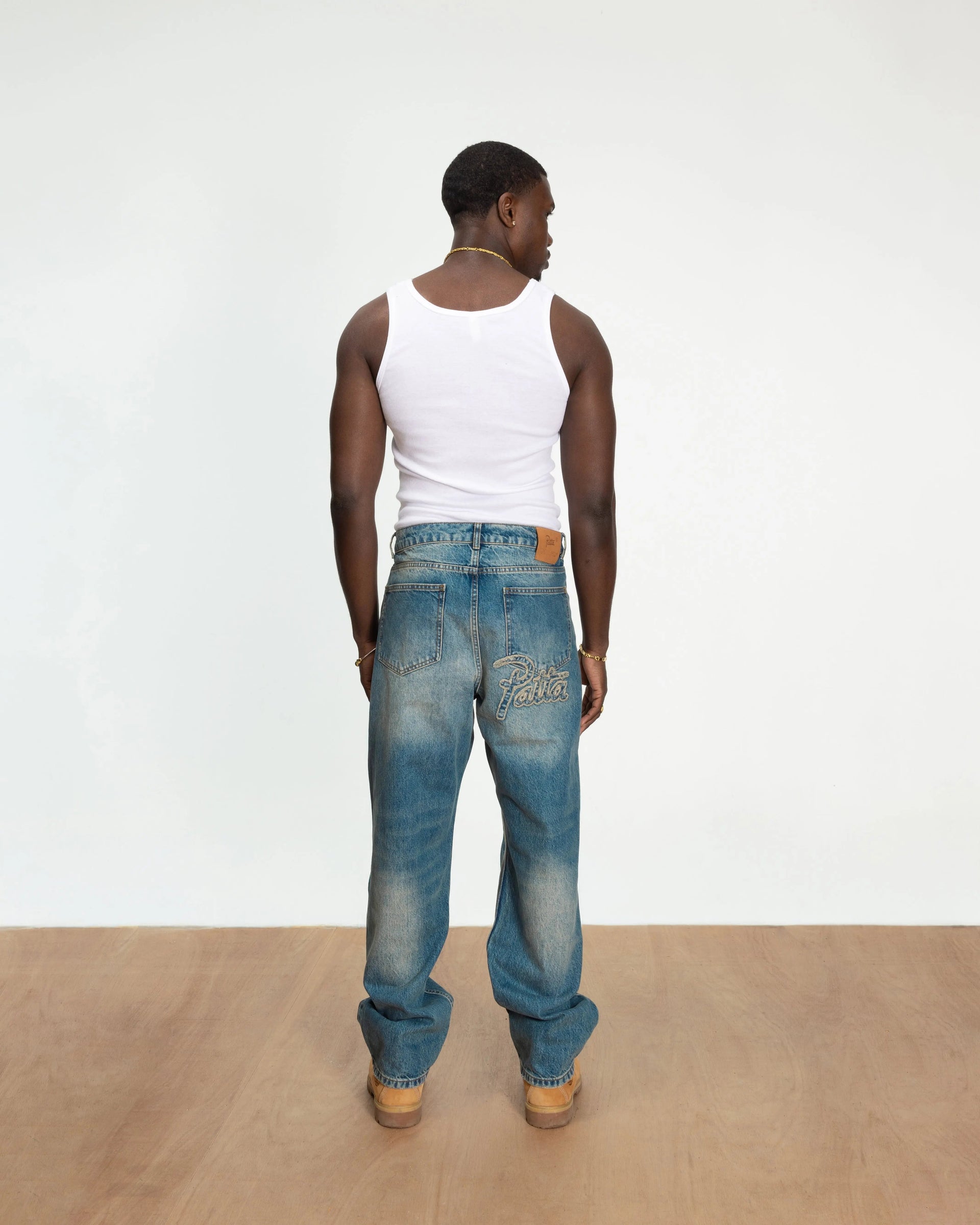 Patta Dirty Whiskers Denim Pants (Sandwashed Light Blue Denim)