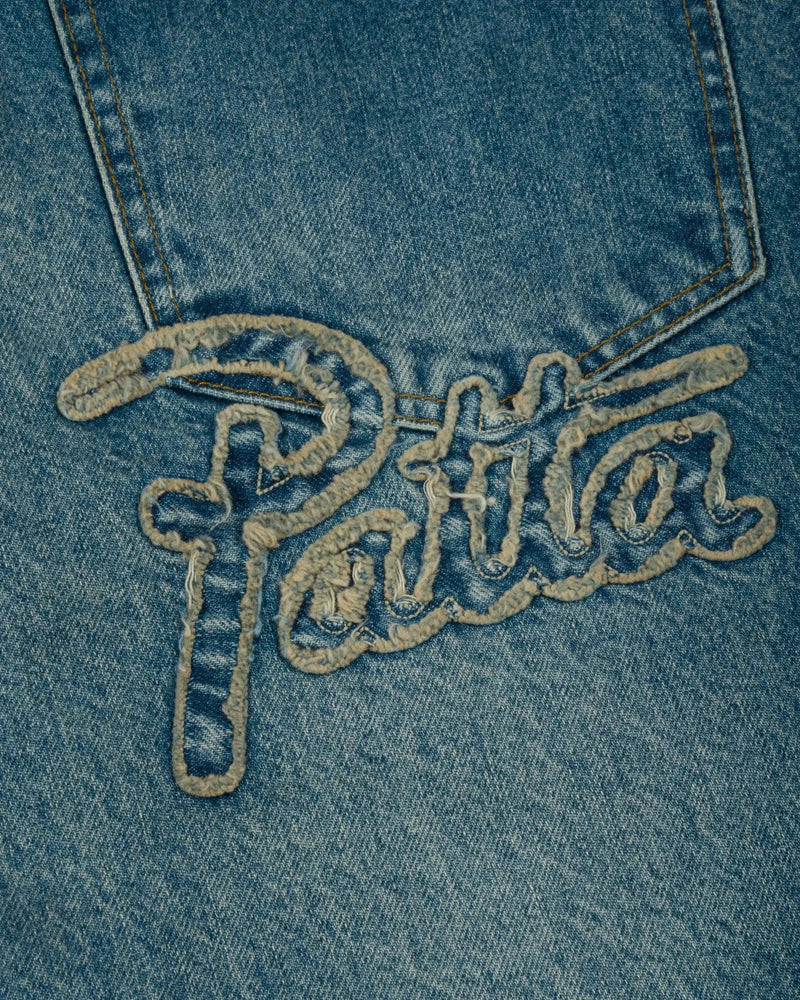 Patta Whiskers Denim Pants (Dark Blue Denim)