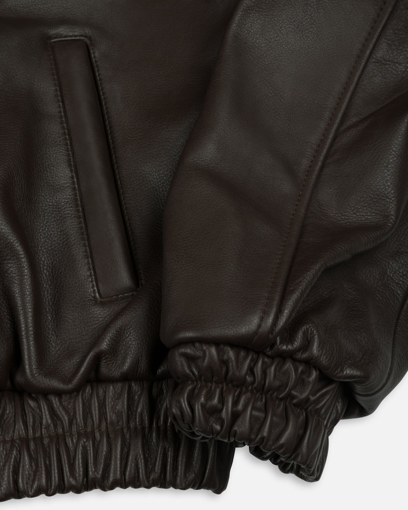 Patta Leather Bomber Jacket (Coffee Bean)