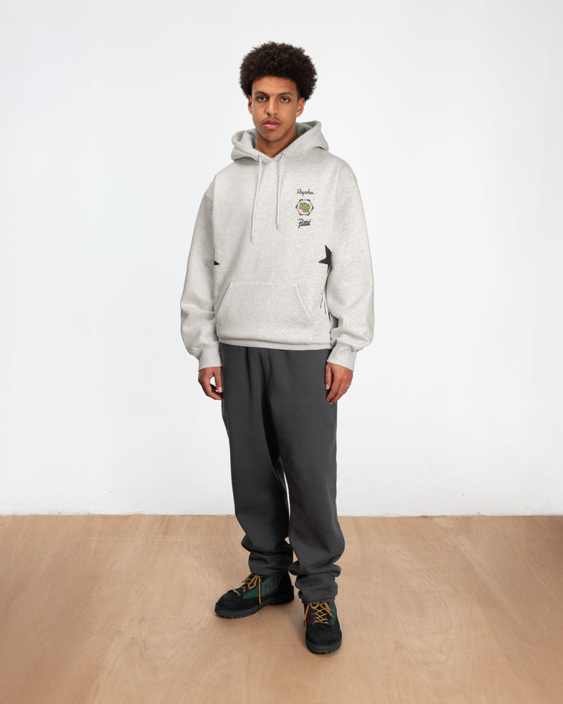 Patta Cycling Team x Rapha Hooded Sweater (Light Grey Melange)