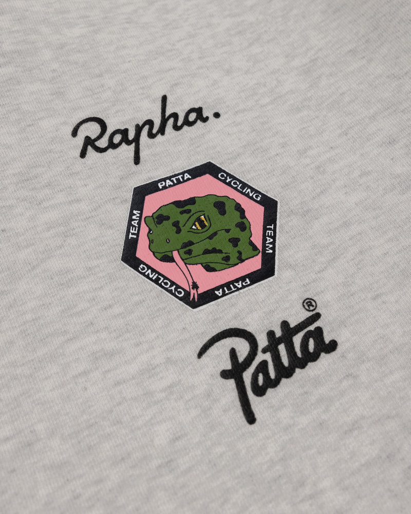 Patta Cycling Team x Rapha Hooded Sweater (Light Grey Melange)