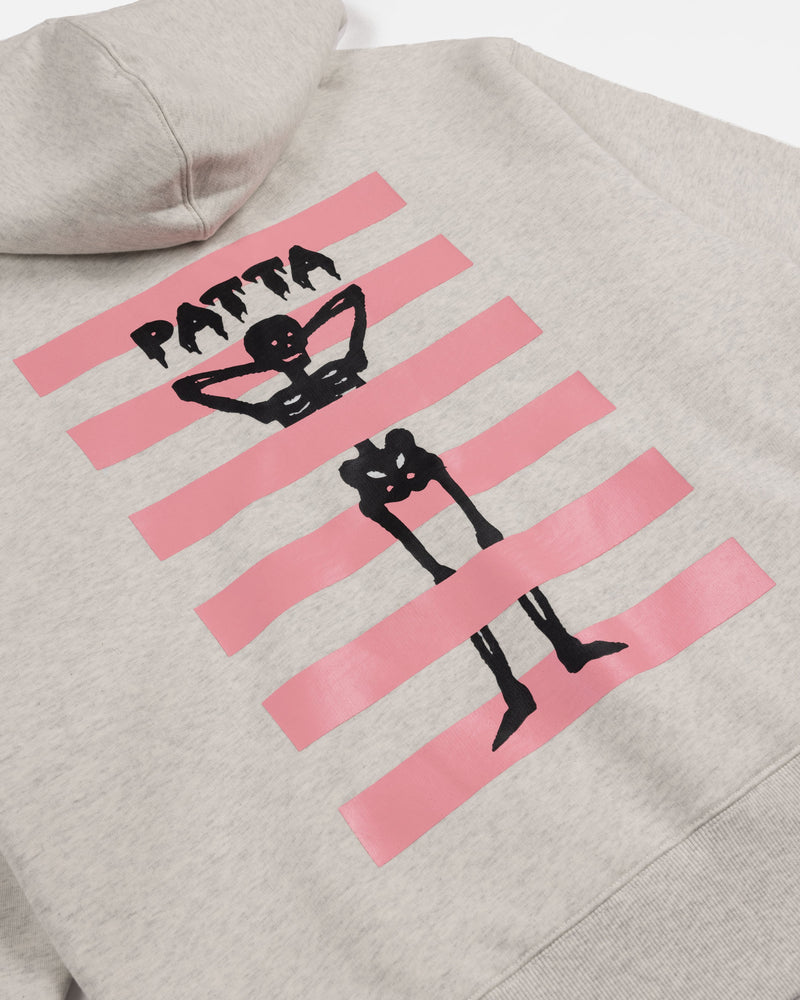 Patta Cycling Team x Rapha Hooded Sweater (Light Grey Melange)
