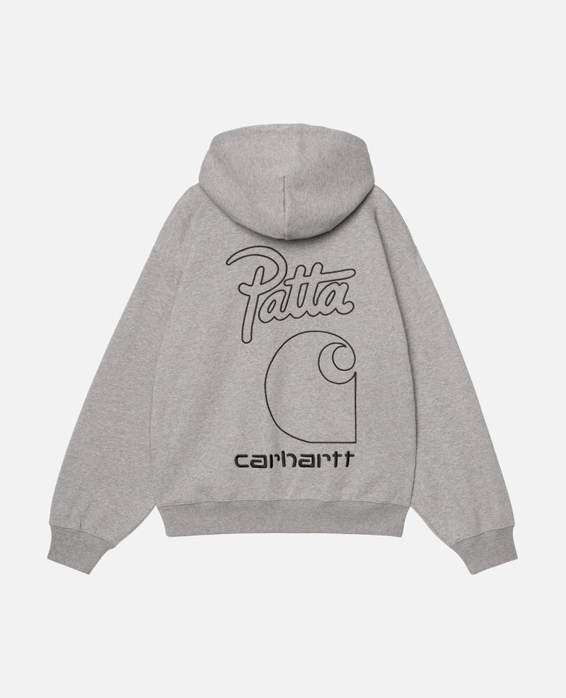 Patta x Carhartt Hooded Sweatshirt (Grey Heather) Patta x Carhartt